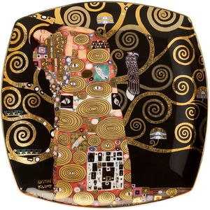 Goebel - Gustav Klimt | Decoratief bord De vervulling | Porselein - 21cm - met echt goud