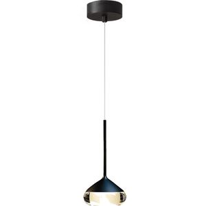 Hanglamp Phoenix Zwart - Ø8,2cm - LED 7W 2700K 907lm - IP20 - Dimbaar > lampen hang zwart | hanglamp zwart | hanglamp eetkamer zwart | hanglamp keuken zwart | led lamp zwart | sfeer lamp zwart | design lamp zwart | lamp modern zwart | pendel zwart