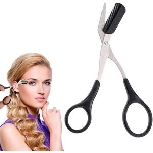Upgraded Eyebrow Trimmer Scissors - Professionele Precisie Trimmer Scharen - Beauty Tools met Kam voor Vrouwen of Mannen