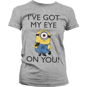 Minions Dames Tshirt -S- I Got My Eye On You Grijs