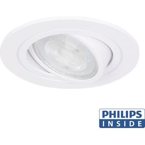 Inbouwspot Wit - Dimbaar - 4 watt - Lumen - 3000 Kelvin - Wit licht - IP21 Stofdicht