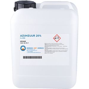 Azijnzuur 20% - Jerrycan, 5 liter