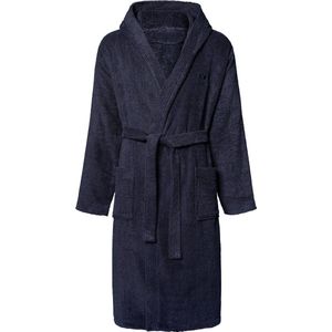 Chiemsee unisex badjas met capuchon 100% katoen maat S - XXL donkerblauw