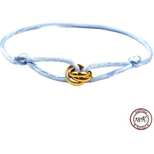 Soraro 3-in-1 ring Armband | Baby Blauw | 18K Goldplated | Soraro Armbanden | Cadeau voor haar | Verjaardag Vrouw | Vaderdag | Vaderdag Cadeau