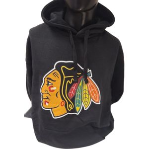 BLACKHAWKS-HOODY- BLACK-M