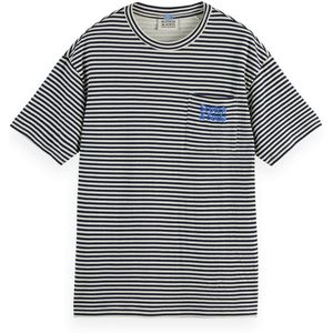 Scotch & Soda - T-shirt - Combo B - Wit/Blauw - Korte Mouwen
