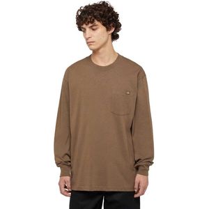 Dickies Luray Pocket T-shirt Met Lange Mouwen Bruin S Man