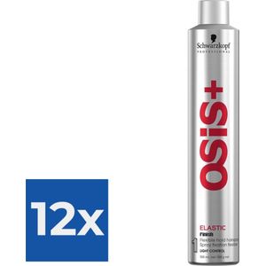 Flexibele Vasthoudende Hairspray Osis Elastic Schwarzkopf - Voordeelverpakking 12 stuks