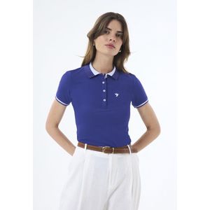 Felix Hardy Polo Shirt Korte Mouw Katoenen Pique Dames Violett - M