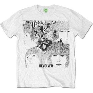 The Beatles - Revolver Album Cover Heren T-shirt - S - Wit