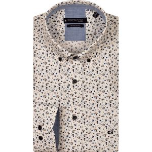 Giordano – Ivy – Overhemd – Linnen look – Bloemenprint - Navy – 517030-60