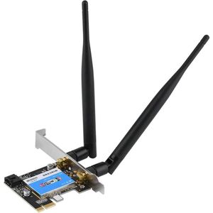 Wi-Fi netwerkkaart met Bluetooth 4.0 - Dual-band draadloze PCIe-netwerkadapter - 2.4G / 5G - PCI Express - Wifi-kaart - 2 6db-antennes - Win7 / 8/10 .