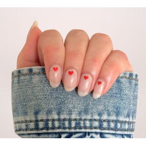 BIMA Nails - Gellak Nagel Stickers - Gel Nagel Wraps - Shimmer - Heart Shimmer