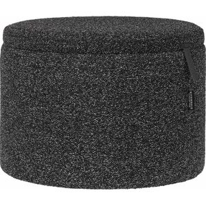 Opberg poef Didi 30cm zwart boucle