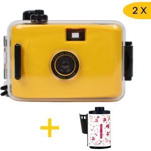SolidGoods - Wergwerpcamera - Analoge Camera - Disposable Camera - Kindercamera - Filmrol - Vlogcamera -Geel