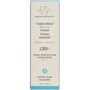 Drunk Elephant - Umbra Sheer - Zonnebrand - Zilver - 60 ml - SPF 30/PA+++