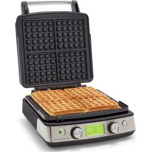 Wafelijzer Glossy Black (incl. 2 sets wafelplaten)