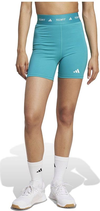 Adidas Techfit 4´´ Korte Leggings Blauw M Vrouw