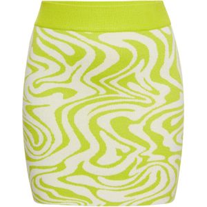 myMo - Rock - Gebreid - Minirok - Hoge Taille - Jacquardpatroon