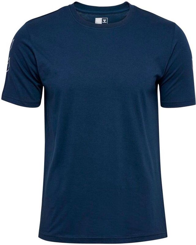 Hummel Elemental Chevron Cotton T-shirt Met Korte Mouwen Blauw L Man