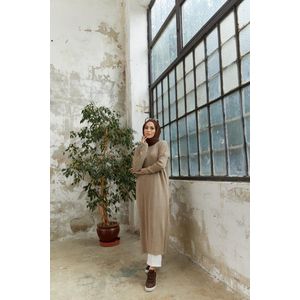 Tuniek trui dames lang | Tegelwit kleur