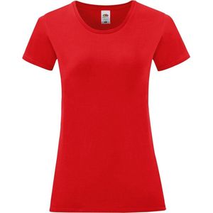 Fruit of the Loom Dames/dames Iconisch 150 T-Shirt (Rood)