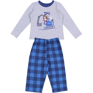 Grijs-blauw geruite pyjama