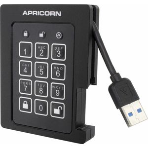 Apricorn - Padlock FIPS validated - Externe SSD - 240GB - Zwart