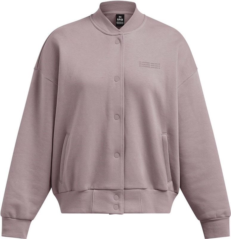 Under Armour - Icon Fleece Varsity Jas - Beige - Vrouw