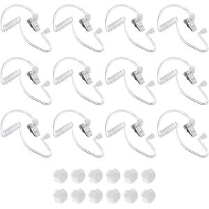 Oorstuk geheimagent hoofdtelefoon kostuum steun met vervangende oorslang voor 2-weg radio - set van 12 stuks