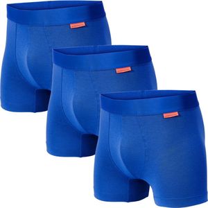 Undiemeister Boxershort multipack - Boxershort heren - Ondergoed - Onderbroek mannen - Gemaakt van Mellowood - Boxer briefs - Arctic Sea (Kobalt Blauw) - 3-Pack - L