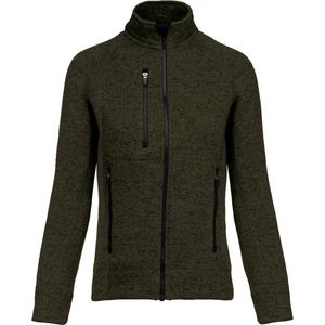 Kariban Heather damesvest met rits K9107 - Dark Khaki Melange - XL