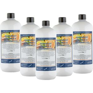 Handzeep Sweet Orange & Cedarwood 1 liter - set van 5 stuks - Voordeelverpakking