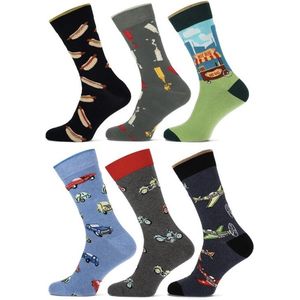 9 paar | naadloze sokken | merk Teckel | diverse printjes | Anti transpiratie | maat 40-46