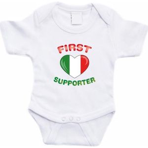 Wit First Italie supporter rompertje baby - Babykleding 80