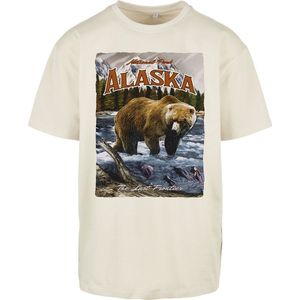 OVERSIZED - Heren - Mannen - Dikke Kwaliteit - Shirt - Streetwear - Urban - Modern - Alaska - Casual - Vintage - Outdoor Survival T-Shirt zand