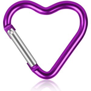 Hartvormige Aluminiumlegering Karabijnclip - Veiligheidsclip voor Camping en Wandelen (Paars)