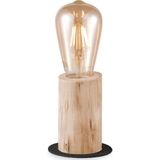 Home Sweet Home - Landelijke tafellamp Billy - 10/10/11,5cm - bedlampje - geschikt voor E27 LED lichtbron - gemaakt van Hout