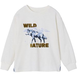Vertbaudet - T-shirt met Lange Mouwen - Jongens - Wolvenmotief