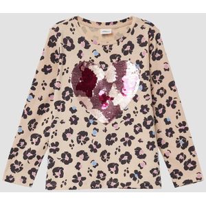 T-shirt - Dierenprint - Loose-fit Longsleeve - Zacht Katoen