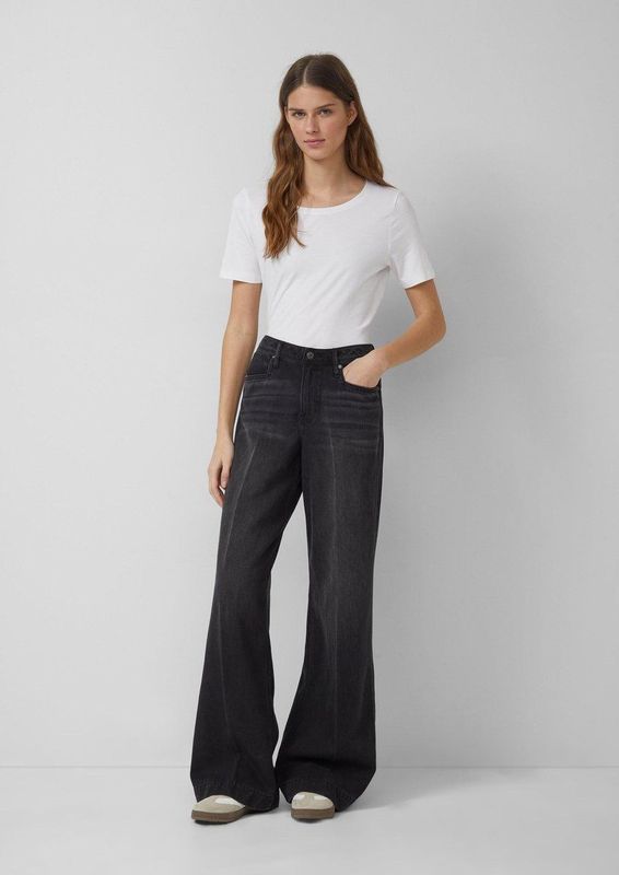 Jeans - Regular Fit - Wijde Pijpen - 5-Pocket Styling - Halfhoge Taille