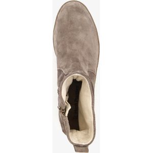 Hush Puppies gevoerde suede enkellaarsjes taupe - Bruin - Echt leer - Uitneembare zool - Maat 37