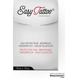 EasyTattoo PROTECT – Tattoo Protective Film sachets 10cm x 15cm | Second skin | Tattoo beschermings film | Dermal Repair