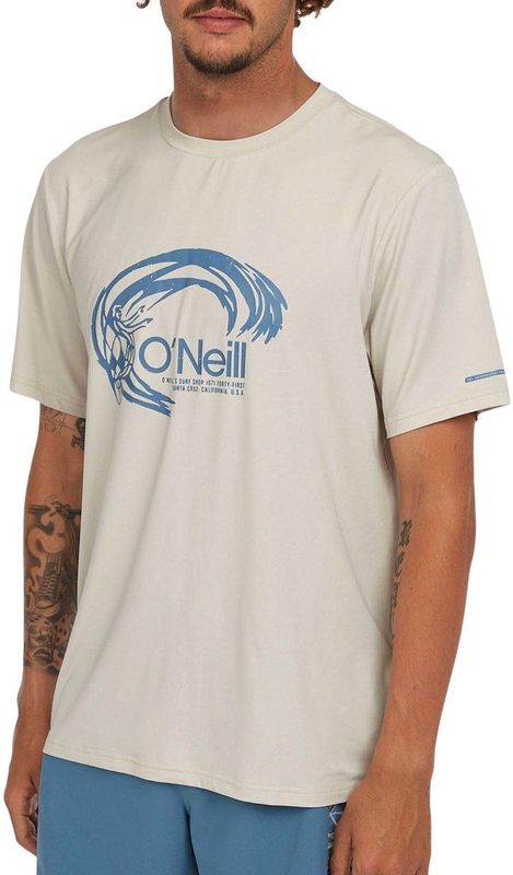 O'Neill O'riginals Hybrid Upf 50+ Graphic T-shirt  - Heren - Beige - Maat: XS