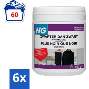 HG Zwarter Dan Zwart Wasmiddel 500 gr - Voordeelverpakking - 6 stuks