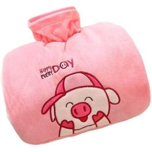 Daity Warmwaterkruik met varkenspatroon, knuffelzachte knuffel, wintervoet, handrug, reizen, kamperen, thuis, school, kantoor.