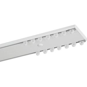 HDS - Dubbele gordijnrails - 400cm (2 x 200cm) compleet pakket - plafond
