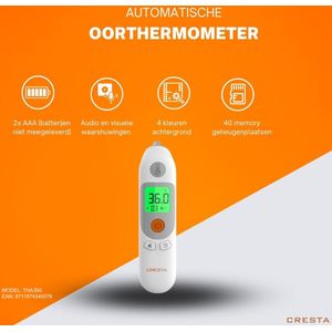 Cresta - THA350 - Digitale Infrarood Thermometer - Oor - Hygiënisch