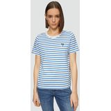 s.Oliver - Shirt - Navy/Azuur/Wit - T-shirt - Gestreept
