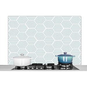 Achterwand keuken - Patronen - Hexagon - Groen - Design - Keuken - 120x80 cm